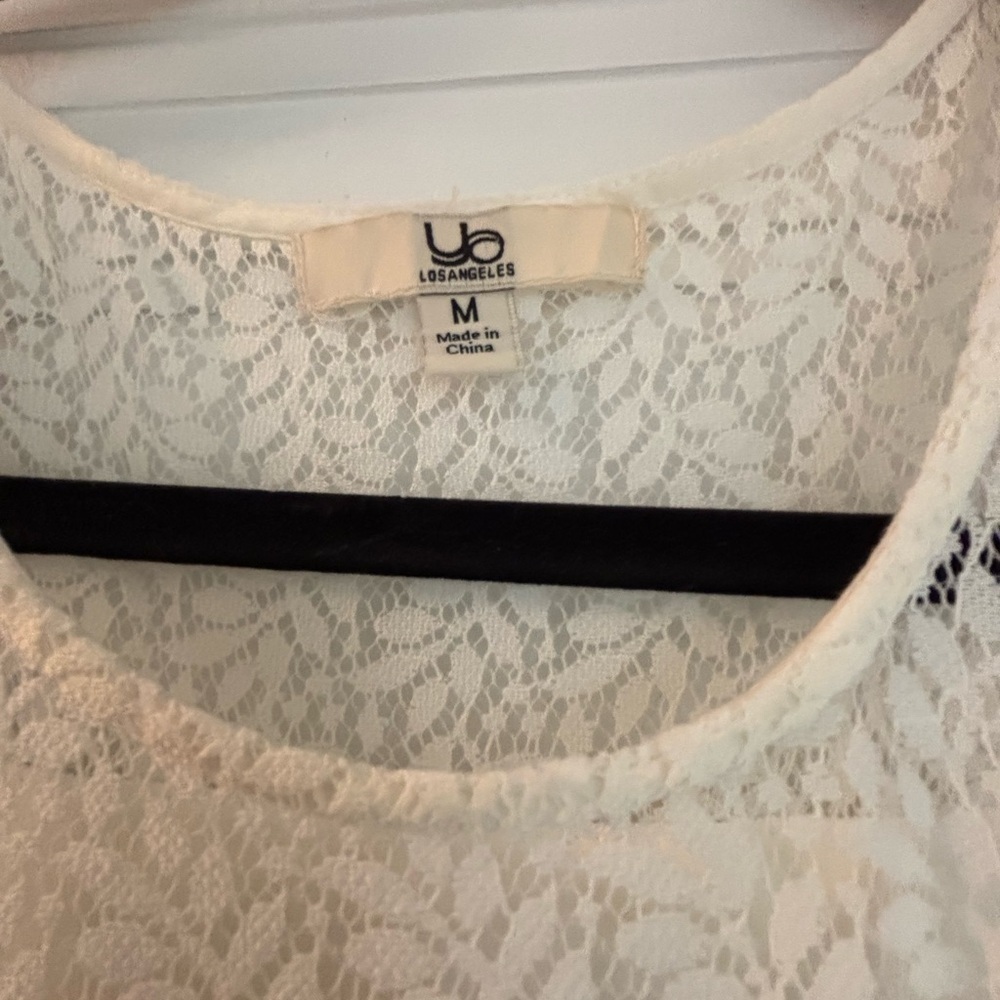 YA Los Angeles Elegant White Lace Maxi Dress - Picture 5 of 5